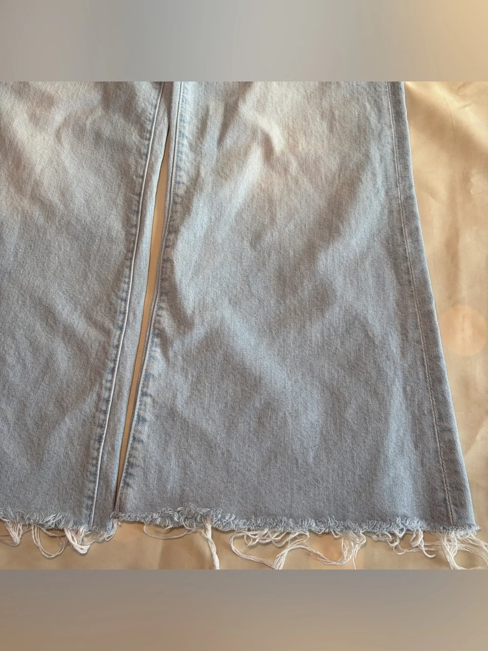 MOTHER- The Twister Ankle Fray Wide Leg Jeans in Cowabunga Size 26 Jeans